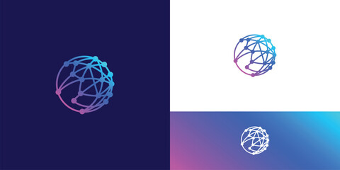 Innovate technology startup logo design template