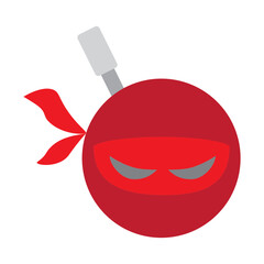 Ninja Symbol Vector Flat Icon Design