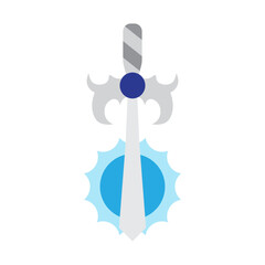 Moonlit Blade Vector Flat Icon Design