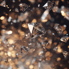 Stunning diamonds sparkling like stars convey luxury, success, and high value investments now