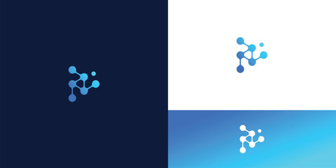 abstact  technology connection logo design 