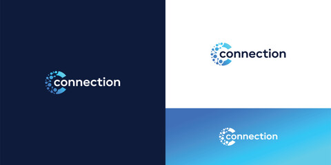 Innovate technology  connection startup symbol, modern, solution , isolated vector logo design