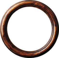 Obraz premium round wooden frame