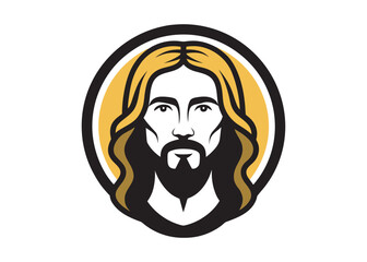 Jesus christ face with a circle around, 