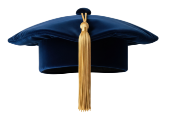 Isolated ceremonial academic graduation cap, university tassel, degree symbol, learn, edu