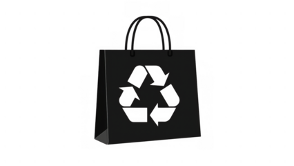 Ethical shopping promotes recyclable materials, AI, PNG