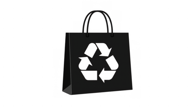 Ethical shopping promotes recyclable materials, AI, PNG