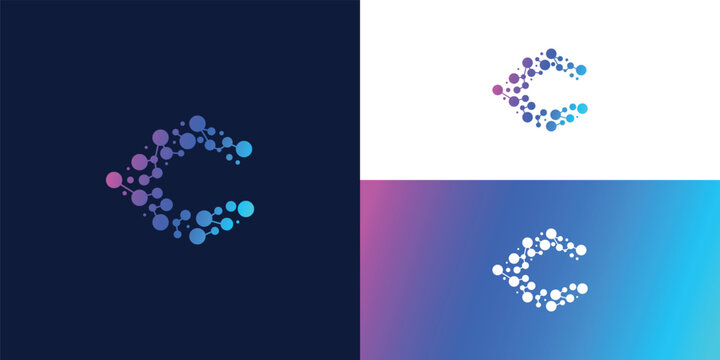 Innovate technology startup logo concept, digital solution symbol, isolated vector logo design