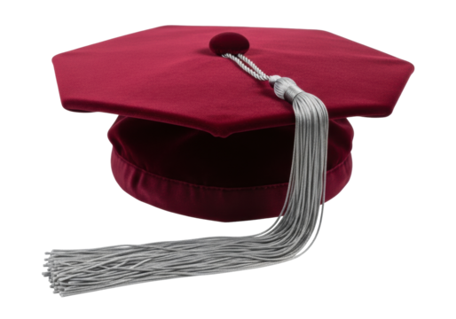 Isolated graduation cap for graduation day, academic achievements, success in school