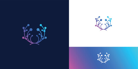 deer nature tech logo design inspiration