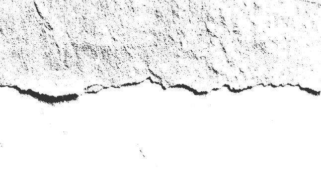 Black and white textured background with rough jagged line and speckled pattern vector