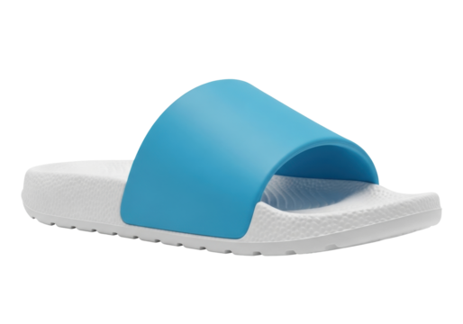 Isolated Summer Shoe Slide Sandal for Vacation Beach Pool Relaxing, Comfortable Footwear