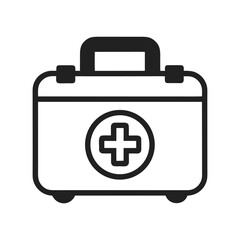First aid kit icon in a medical travel case