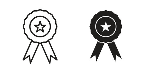 Award icons Concepts. black solid and line stroke designs for web and app use