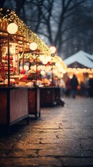 Obraz premium Christmas market outdoors street city.