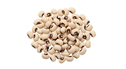 Isolated black eyed peas beans, nutritious ingredient in popular vegetable protein cuisine