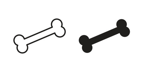 Bone icons Concepts. black solid and line stroke designs for web and app use