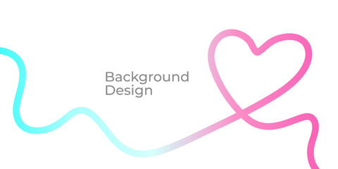 Modern Valentine’s Day Background with Abstract Gradient Geometric Heart Shapes