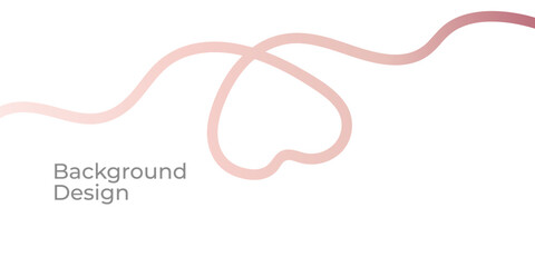 Geometric Valentine Heart Shapes with Soft Color Gradient on White Background