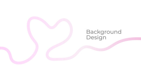 Valentine’s Day Gradient Heart Shapes and Line Art on Clean White Background