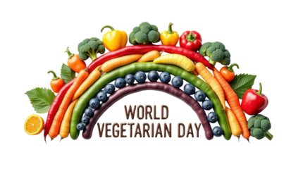 Celebrating world vegetarian day a colorful display of fresh produce nature's bounty vibrant environment inspirational concept