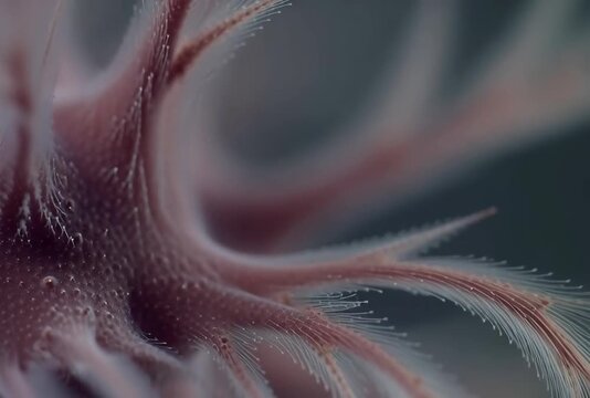 Abstract underwater plant close-up showcasing delicate details and organic textures underwater