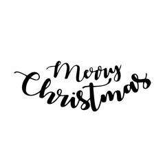 merry christmas lettering vector isolated
