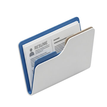 File Folder with Resume Professional Document Storage and Organization for Job Applications