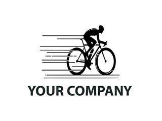 Fototapeta premium Bicycle outline arranged as a clean black vector emblem design. Transportation icon concept