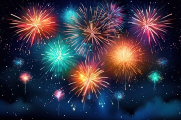 Fototapeta premium Firework fireworks outdoors sparks.