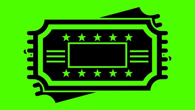ticket illustration movie silhouette video logo green icon screen outline cinema theater entertainment coupon festival event pass theatre film shape amusement vector graphic background