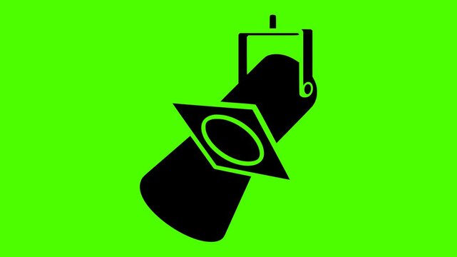 spotlight illustration spot silhouette  video logo video icon green outline screen light stage glow bright shine show concert effect shape award vector graphic background