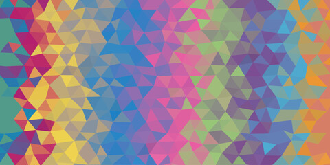 A Colorful Mosaic of Shapes Blending into Vibrant Abstract Harmony