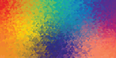 Vibrant Geometric Spectrum Merging Colors into a Dynamic Abstract Expression