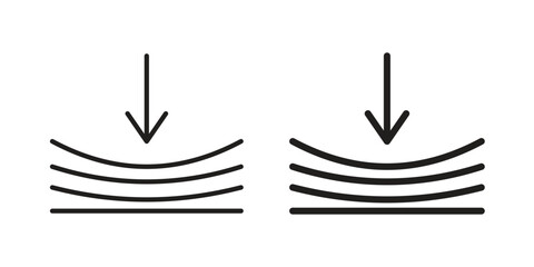 Elastic icons Concepts. black solid and line stroke designs for web and app use