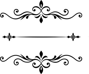 set of floral elements