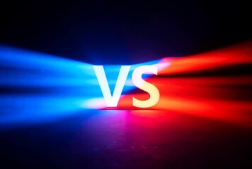 Dynamic versus presentation with red and blue color schemes illuminates competition stage