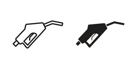 Fuel icons Concepts. black solid and line stroke designs for web and app use