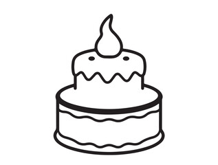 Cake icon in silhouette.