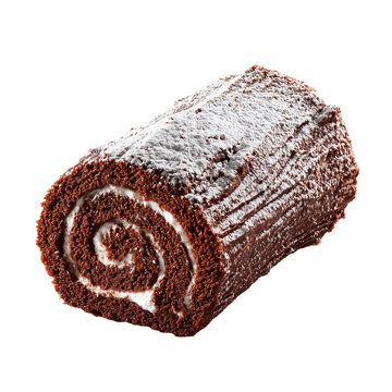Traditional Christmas Chocolate Yule Log Cake