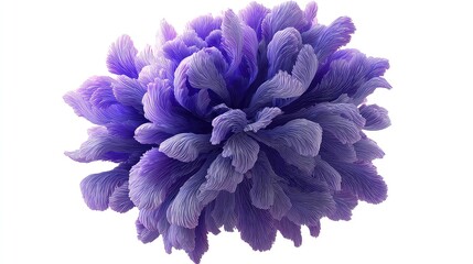 Dreamy purple blossom with delicate flowing petals, an elegant floral design that brings a touch of nature's beauty and serenity to any creative project, perfect for adding a gentle vibrancy