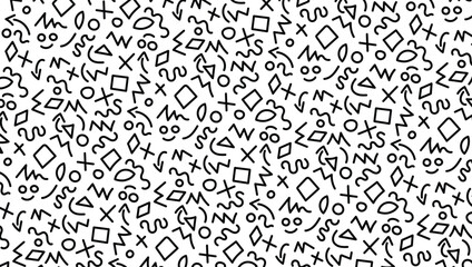 Geometric seamless pattern background in black color concept