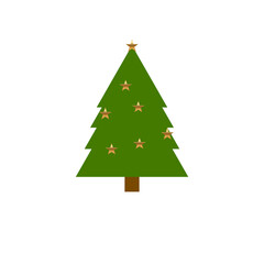 Simple Christmas Tree Illustration – Festive Holiday Decor Design