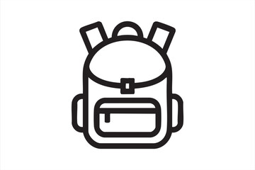 Simple travel bag outline for packing guides and gear layouts