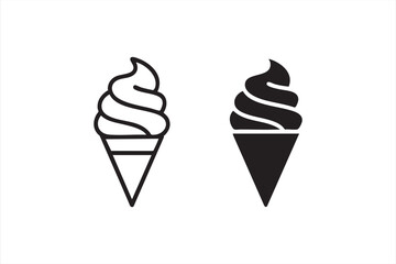 Sweet cone illustration for snack visuals and frozen treat promotions