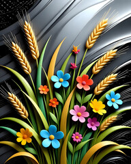 Naklejka premium Abstract floral background