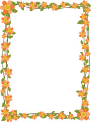 Floral Border Frame Illustration