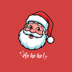 Santa Claus, Merry Christmas, Happy Christmas holiday, Christmas social media post, Merry Christmas card, Christmas typography, Happy Christmas wishes design , Christmas greeting, Xmas, Santa hat