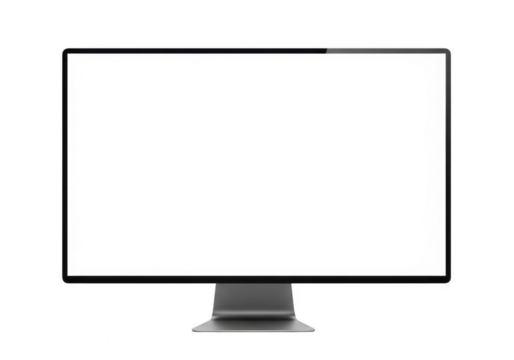 Computer monitor screen isolated on transparent background