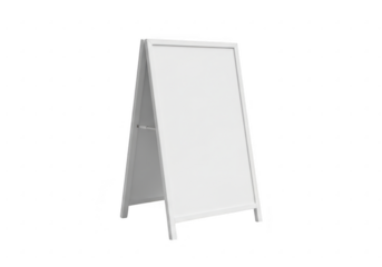 White aframe sign isolated on transparent background
